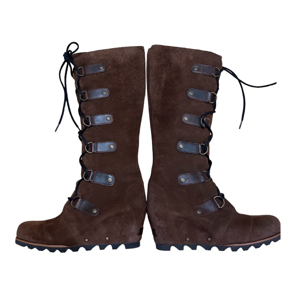 NWOT Joan of Joan of article brown suede last up wedge boots